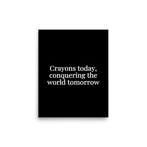 Preschool Headstart Kit Posters - Motivational Kids Poster - Crayons Today Conquering the World Tomorrow - Nursery Decor f...