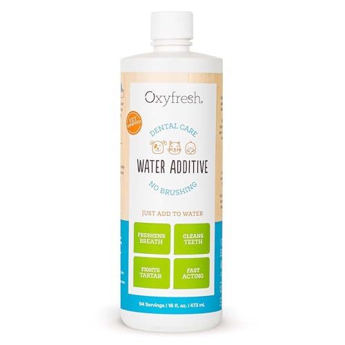 Oxyfresh Premium Pet Dental Care Solution Pet Water Additive: Best Way to Eliminate Bad Dog Breath and Cat Bad Breath - Fi...