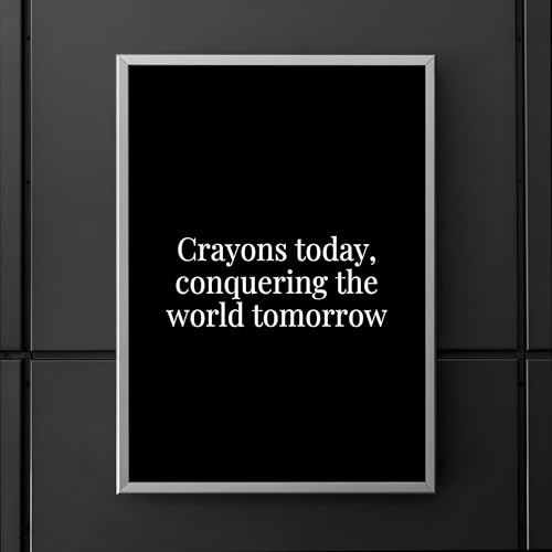 Preschool Headstart Kit Posters - Motivational Kids Poster - Crayons Today Conquering the World Tomorrow - Nursery Decor f...