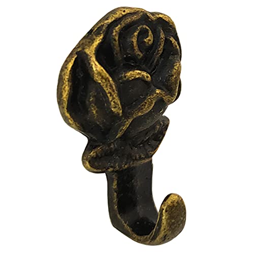 Rose Push Pins Hanger 20 Pcs Antique Flower Drawing Pin Bronze Decorative Thumbtack for Hanging Photo Frame Poster Calenda...