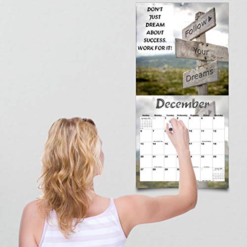 2026 Success Motivational Wall Calendar, Powerful Inspirational Quotes for Success in Life and Business, Large 12 x 12 Inc...