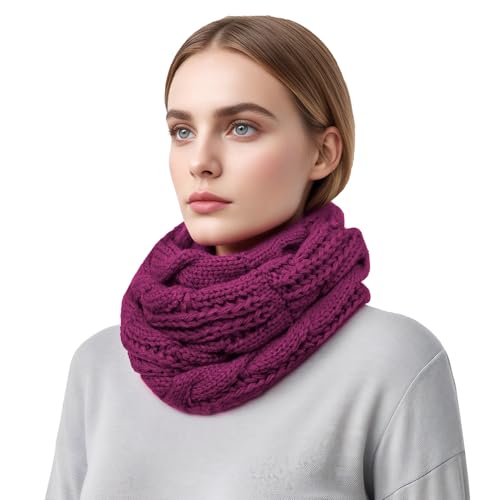 Scarf for Women - Winter Scarf Infinity Scarfs for Women for Cold Weather, Warm Knit Winter Infinity Circle Loop Scarves