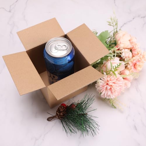 EdenseeLake 40 Pack 4x4x4 inches Shipping Boxes Small Cardboard Boxes for Packing, Moving, Mailing, Brown
