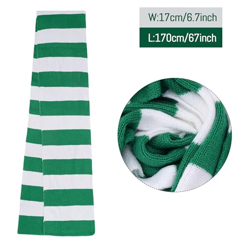 Dxhycc Black and Gray Striped Scarf - Soft Knit Winter Men's Scarf - Cosplay Costume Accessory for Halloween Christmas Party