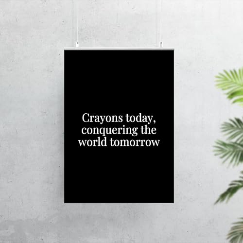 Preschool Headstart Kit Posters - Motivational Kids Poster - Crayons Today Conquering the World Tomorrow - Nursery Decor f...