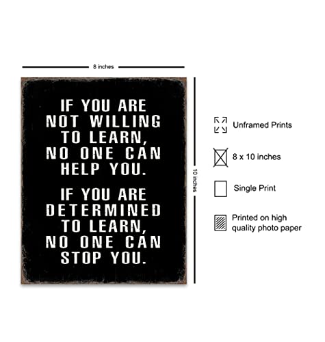 Motivational Wall Art - Office Wall Art & Decor Motivational poster - Positive Quotes Wall Decor - Encouragement Gifts - P...