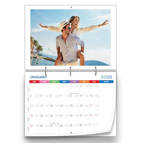 (Made in chicago) Custom Personalized Photo Wall Calendar 2026 Print Your Photo Calendars &Customized Make Your Own Calend...