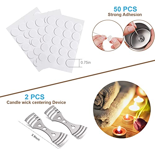 DINGPAI Candle Making Kit, DIY Candles Craft Tools,1pc Candle Make Pouring Pot,50pcs Candle Wicks, 50pcs Candle Wicks Stic...