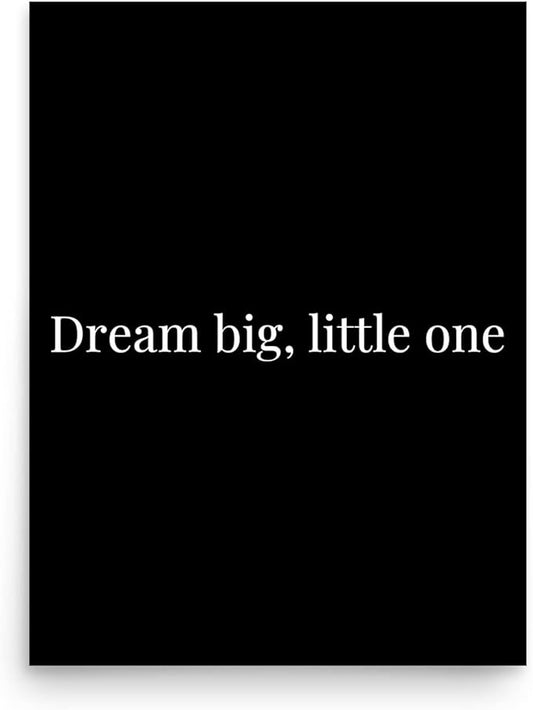 Preschool Headstart Kit Posters - Dream Big Little One Nursery Wall Art - Inspirational Baby Room Decor, Kids Bedroom Moti...