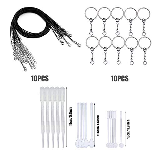 Woohome 40 PCS Island Silicone Mould Jewelry Resin Molds, 5 PCS Resin Casting Molds Jewelry Making Kit for Pendants, Neckl...