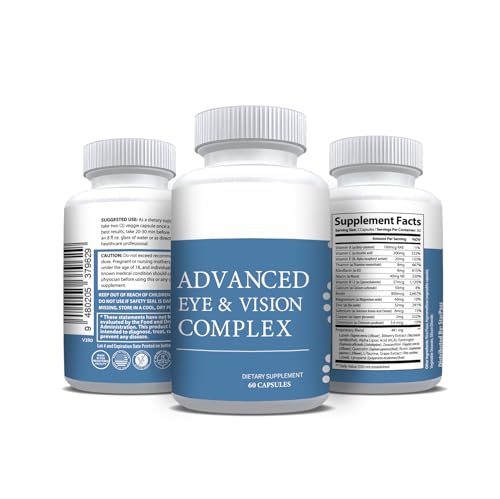 #1 Complete Research Vision Formula Advanced Eye Health Vitamin & Mineral Supplements for Adults w/Bilberry, Lutein, Zeaxa...
