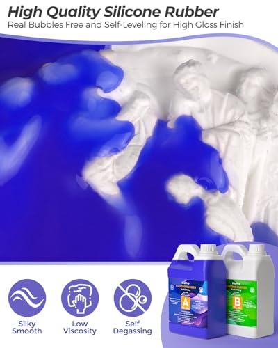 Nicpro 250oz Silicone Mold Making Kit, 30A Platinum Liquid Silicone Rubber, Flexible Silicone Molds Maker Mix Ratio 1:1 fo...