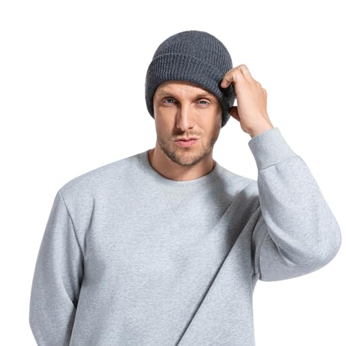 2THESTARS Warm Beanie for Men Women Fleece Lined Thick Winter Skull Cap Unisex Knit Cuffed Cap