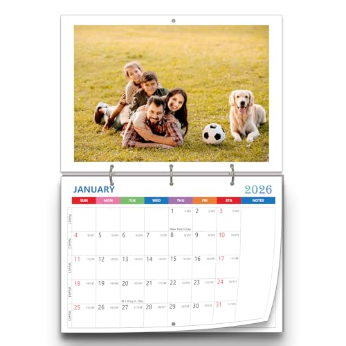 (Made in Chicago) Custom Photo Wall Calendar 2026, Make Your Own Personalized Calendar, Customized Calendar for Home & Off...