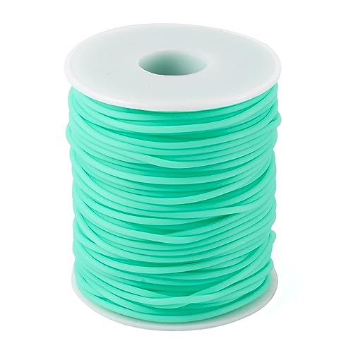 Beadthoven 2mm Hollow Pipe Rubber Tube Cords, 54.68Yards Barber Cord for Knitting Stitch Holder, Tubing Rubber Cord with S...