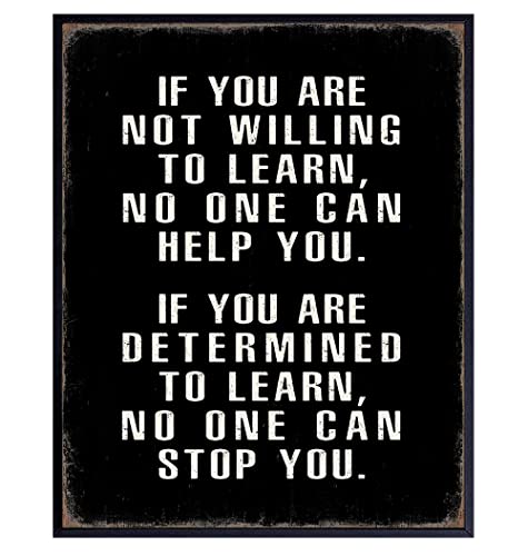 Motivational Wall Art - Office Wall Art & Decor Motivational poster - Positive Quotes Wall Decor - Encouragement Gifts - P...