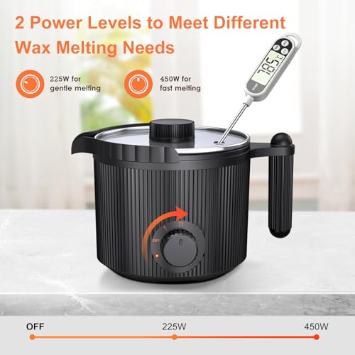venpow Candle Wax Melter with Pour Spout, Candle Making Kit for Adult Beginners, 1.5L Large Capacity, for Making Candles a...