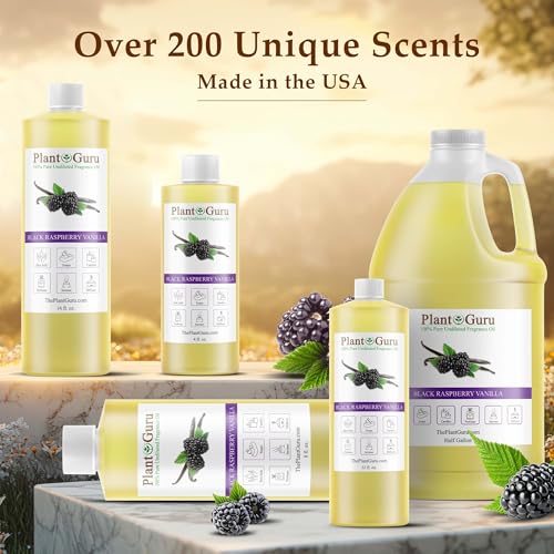 Black Raspberry Vanilla Fragrance Oil 8 fl. oz. Scented Oil for DIY Soap Making, Candles, Bath Bombs, Body Butters. Used i...