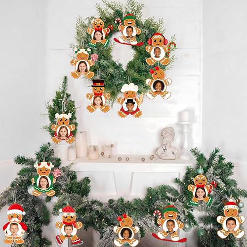 66 Sets Christmas Crafts Gingerbread DIY Picture Frame Ornaments Making Kit Xmas Tree Holiday Home Party Decor