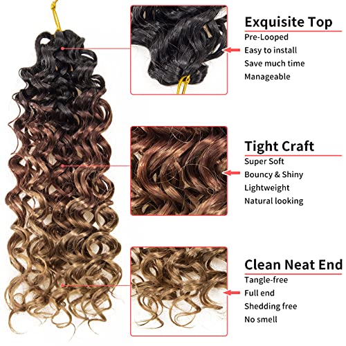 GoGo Curl Crochet Hair for Women Water Wave Curly Crochet Hair Wavy Human Hair Deep Wave Beach Curl Crochet Synthetic Hair...