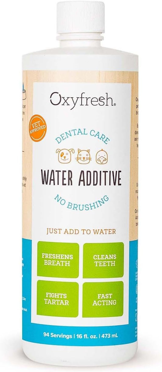 Oxyfresh Premium Pet Dental Care Solution Pet Water Additive: Best Way to Eliminate Bad Dog Breath and Cat Bad Breath - Fi...