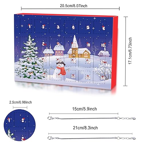 Novernat Charm Bracelet Advent Calendar 2025 DIY Bracelet Making Kit 24 Days Christmas Countdown Calendar for Girl Kids Teens