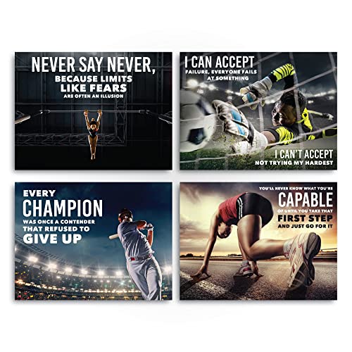 Sproutbrite Classroom Decorations - Sports High School Motivational Posters - Educational Inspirational Growth Mindset for...