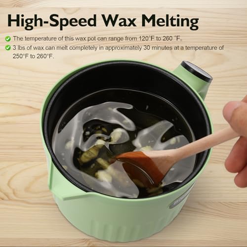 1.6QTs Electric Wax Melter Pot with Digital Touchscreen - Non-Stick Coating & Precise Temperature Control (120°F-260°F) - ...