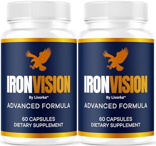 (2 Pack) Iron Vision Eye Supplement Capsules - Official Iron Vision Advanced Premium Support Pills - Maximum Strength, Nat...