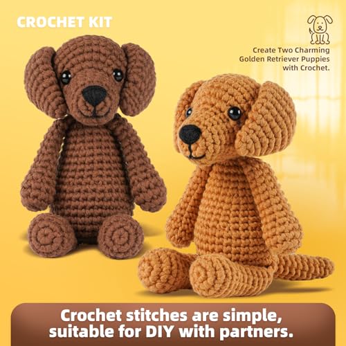 MOREJMTT Crochet Kit for Beginners, Knitting Kits,Crochet Animal Kits,Crocheting Kit for Starters with Step-by-Step Video ...