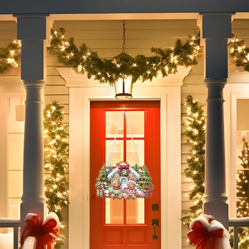 ZeeLionArt Hanging Diamonds Art kit for Adult,DIY Christmas Pendant Diamonds Painting Art Kit,7.8x4.9inch Acrylic Diamonds...