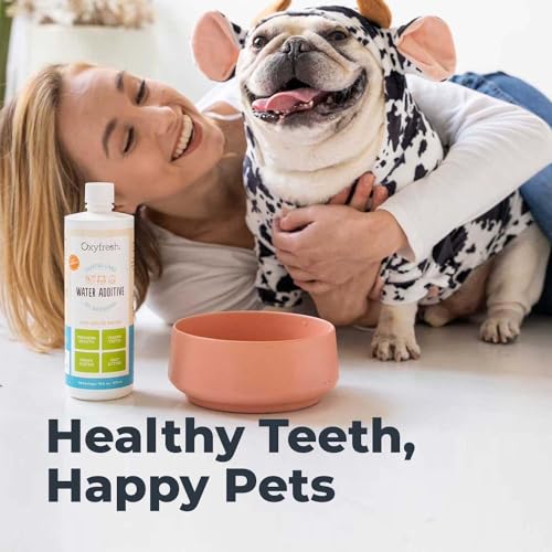 Oxyfresh Premium Pet Dental Care Solution Pet Water Additive: Best Way to Eliminate Bad Dog Breath and Cat Bad Breath - Fi...
