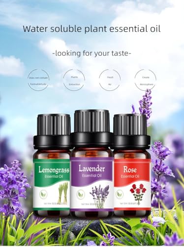 Pure Essential Oil Set - Essential Oils for Diffuser and Humidifiers - Aromatherapy Oils for Home, Candle Making, Skin Car...