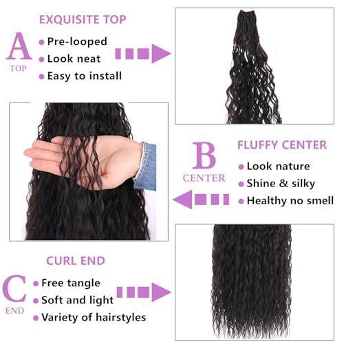 ZRQ Pre looped Micro Brazilian Braids Curly Crochet Hair 14 inch Water Wave Crochet Hair Afro Kinky Curly Crochet Hair Ext...