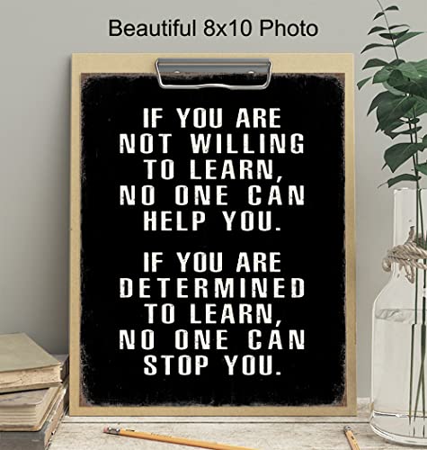 Motivational Wall Art - Office Wall Art & Decor Motivational poster - Positive Quotes Wall Decor - Encouragement Gifts - P...