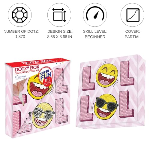 DIAMOND DOTZ LOL Dotz Box Emoji Diamond Painting Kits for Adults - Diamond Art Kits a Relaxing Creative Craft Kit with Dot...