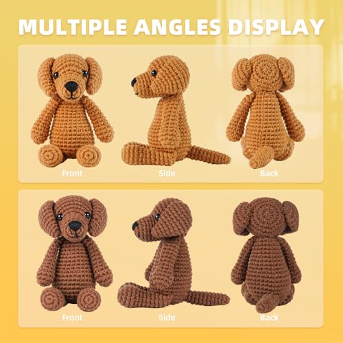 MOREJMTT Crochet Kit for Beginners, Knitting Kits,Crochet Animal Kits,Crocheting Kit for Starters with Step-by-Step Video ...