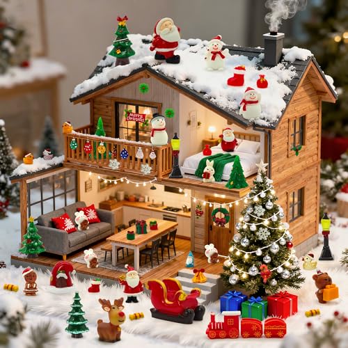 Tardigrade Christmas Miniatures Figurines, 50PCS Mini Tiny Resin Christmas Figures Snowman Santa Claus Reindeer Christmas ...