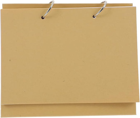 DOITOOL 1set Blank Desk Calendar Kit Detachable Spiral Note Pad for Hand-painted Blank Pages Kraft Cover for Home Office D...