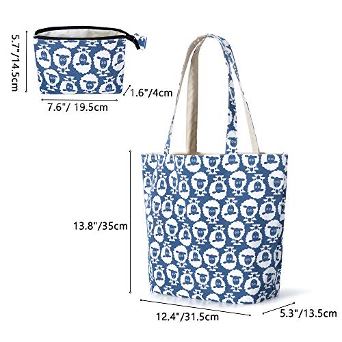 Yarwo Knitting Bag with Small Zipper Pouch, Yarn Tote for Knitting Needles, Skeins of Yarn and Crafts Supplies On the Go, ...