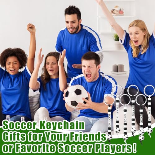 Landical 564 Pcs Soccer Keychain Making Kit DIY Soccer Bead Key Chain Craft Adjustable Sport Letter Bead Charm Sport Theme...