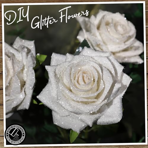 LEOBRO White Glitter, Snow Chunky Glitter for Crafts, Resin Art Crafts, for Body Face Hair Nail, DIY Christmas Decoration...