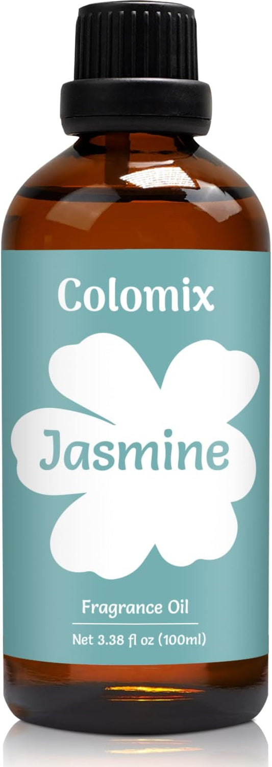 3.38 Fl.Oz Fragrance Oil, Premium Jasmine Oil for Candle Making, Soap Supplies and More DIY Projects, Essential Oils for D...