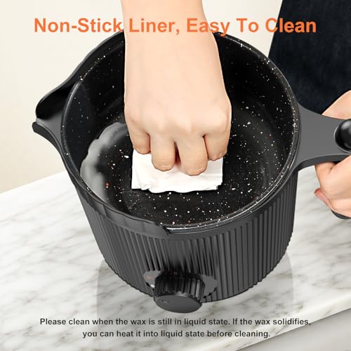 venpow Candle Wax Melter with Pour Spout, Candle Making Kit for Adult Beginners, 1.5L Large Capacity, for Making Candles a...