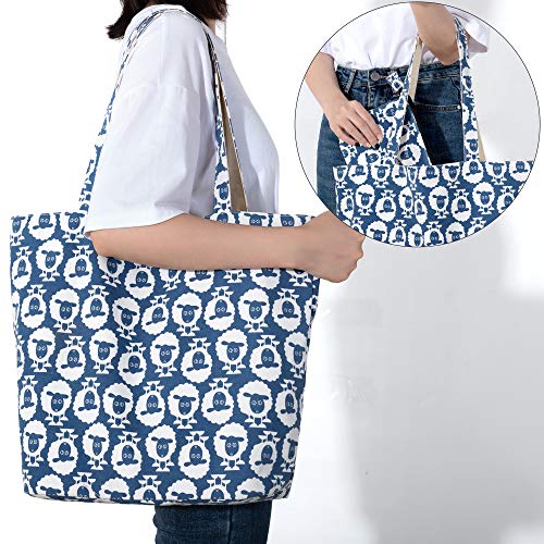 Yarwo Knitting Bag with Small Zipper Pouch, Yarn Tote for Knitting Needles, Skeins of Yarn and Crafts Supplies On the Go, ...