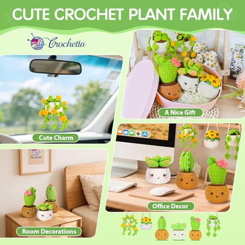 Crochetta Crochet Kit for Beginners, Crochet Starter Kits for Adults, Amigurumi Craft Knitting Crocheting Kits with Step-b...