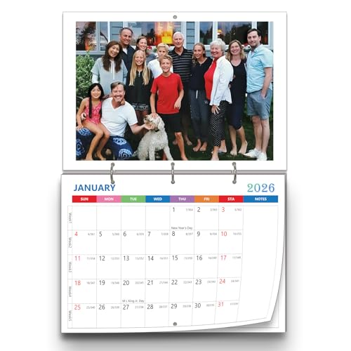 (Made in Chicago) Custom Personalized Photo Wall Calendar 2026 Print Your Photo Calendars &Customized Make Your Own Calend...
