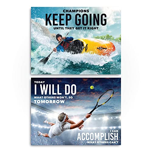 Sproutbrite Classroom Decorations - Sports High School Motivational Posters - Educational Inspirational Growth Mindset for...