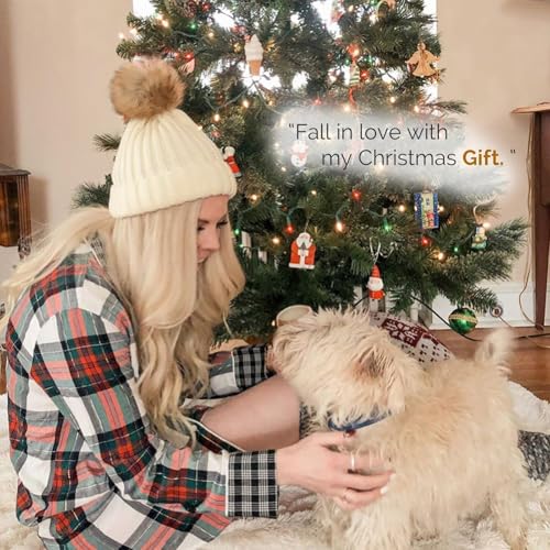 FURTALK Winter Beanie Hats for Women Fleece Lined Pom Pom Knitted Warm Beanie Caps