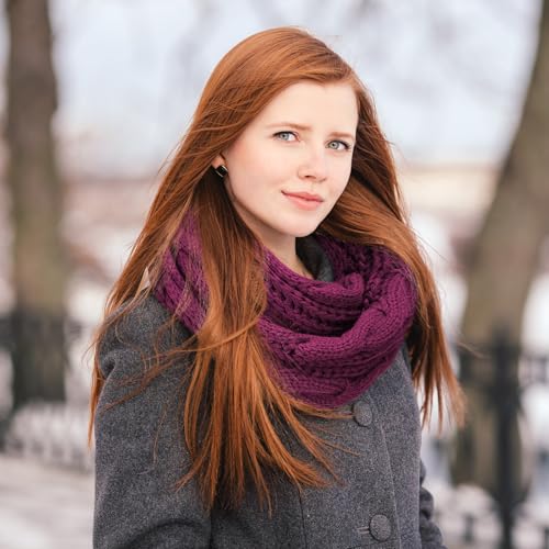 Scarf for Women - Winter Scarf Infinity Scarfs for Women for Cold Weather, Warm Knit Winter Infinity Circle Loop Scarves